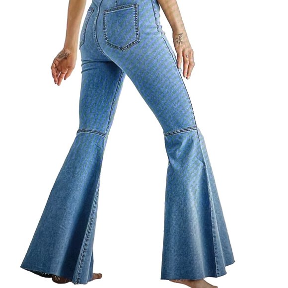 NWT Free People Just Float On Flare Jeans, Size W 28 R, Color: Bermondsey Blue - Picture 7 of 7